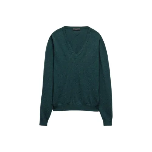 PRADA Зеленые Мужские Свитера