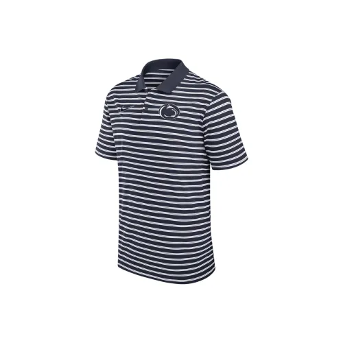 nike Dri Fit Penn State Nittany Lions Primetime Victory Полосатая Рубашка Мужская Морской Синий