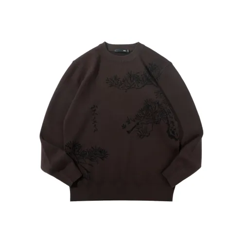 HLA Красный Коричневый Узор 86 Мужской Трикотаж