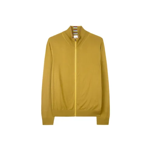 Paul Smith Открыто-фронтированный кардиган мужской желтый зеленый