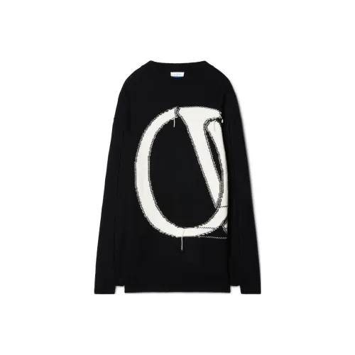 OFF Белый FW23 Свитер Свободный крой Унисекс Черный