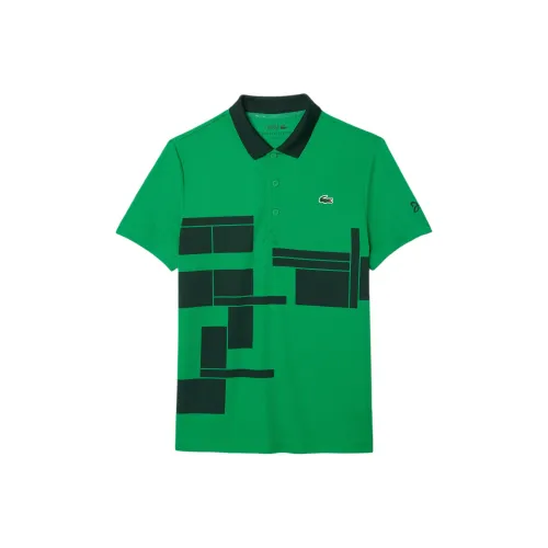 Lacoste x DEYUEKEWEIQI Коллаборация Поло Мужское Зеленое