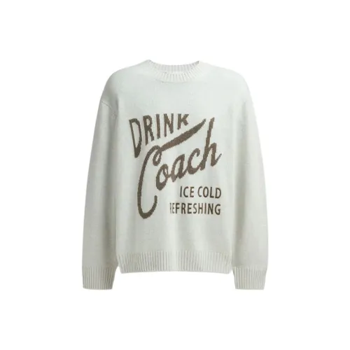 COACH SS24 Свитер Мужской Бежевый Синий