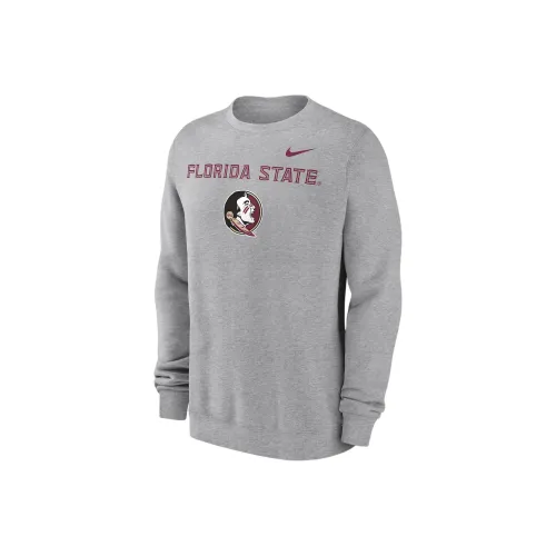 nike CollegeFlorida State FW24 Seminoles Primetime Primary STACK Свитшот Мужской Темно-серый