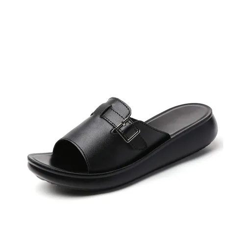 Reivanti ПУ (полиуретан) Полиуретан Подошва Устойчивые Слипоны Женские Черные