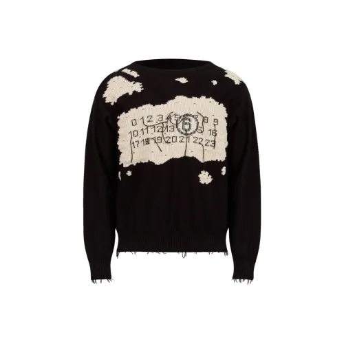 MM6 Maison Margiela совместный бренд SS25 Свитер Мужской Черный