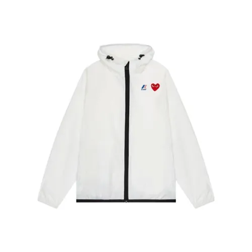 CDG Play CDG Play X K Way Co Branded Белый Унисекс Куртки