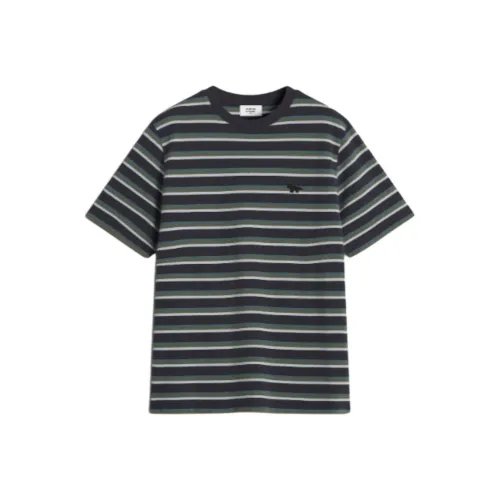 Maison Kitsune SS25 T Рубашка Мужская Перистый Синий