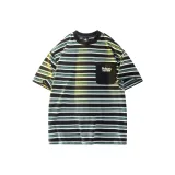 Чёрный, зелёный, полосы.