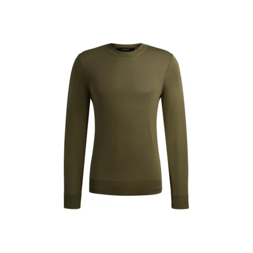 Hugo Boss Темно-зеленые мужские свитеры