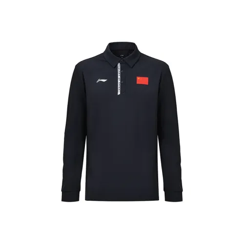 LINING Поло Унисекс Темно-синий