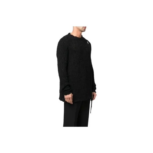 Ann Demeulemeester Черный Мужской Трикотаж
