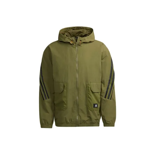 Adidas M Fi Wv Bst FZ Куртка Мужская Армейский зеленый