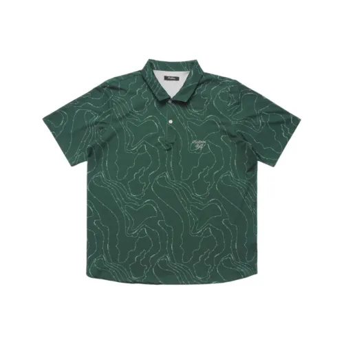 Malbon Golf Поло Мужское Зеленое