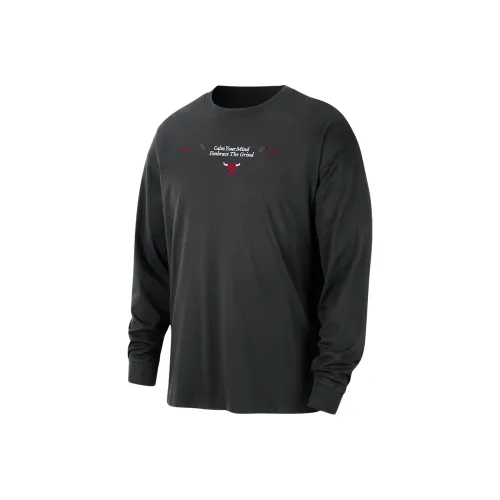 Nike x NBA Чикаго Bulls Courtside Max90 Long Sleeve T-Shirt T-Shirt Мужской Черный