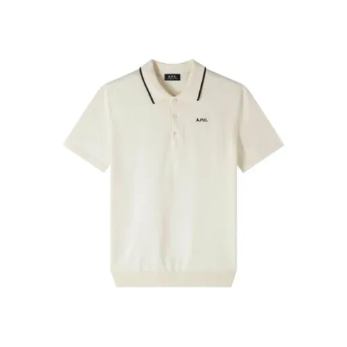 A.P.C. Joint Paragraph Белая Мужская Рубашка Polo