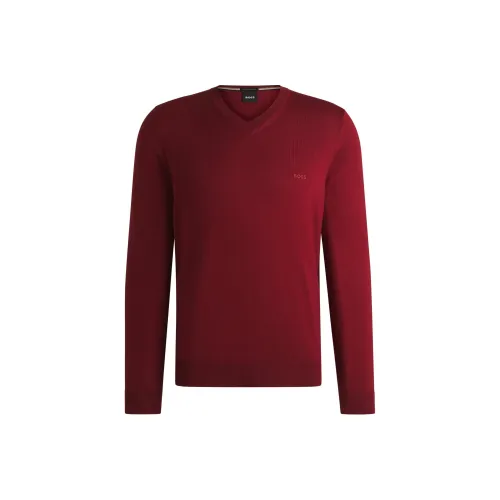 Hugo Boss Red Men's Sweaters Hugo Boss Красные Мужские Свитера