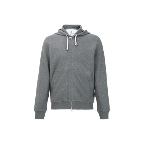 BRUNELLO CUCINELLI Серый Мужской Куртки