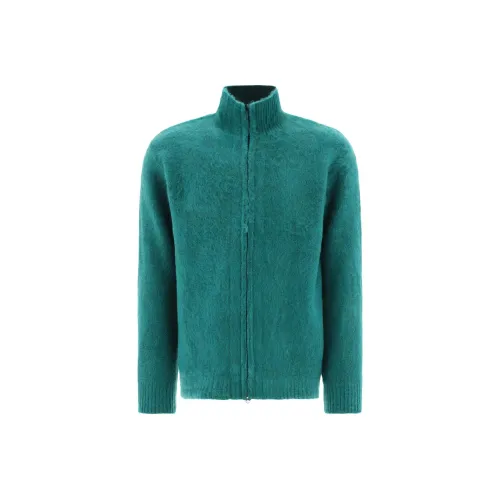 Needles Maheimao Свитер с молнией Трикотаж Мужской Зеленый