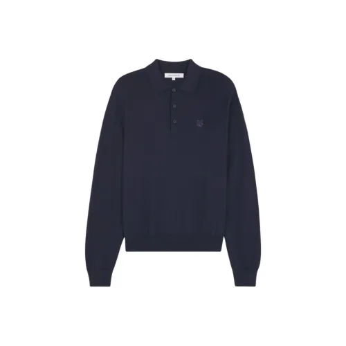 Maison Kitsune SS24 Свитер Мужской Ink Синий