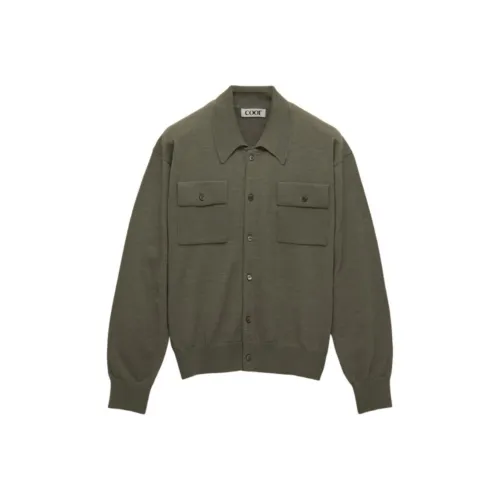 COOR Свитер Унисекс Оливково-зеленый