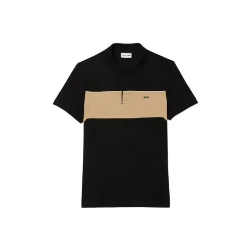 LACOSTE Collaboration Мужская Поло Рубашка Черного Цвета