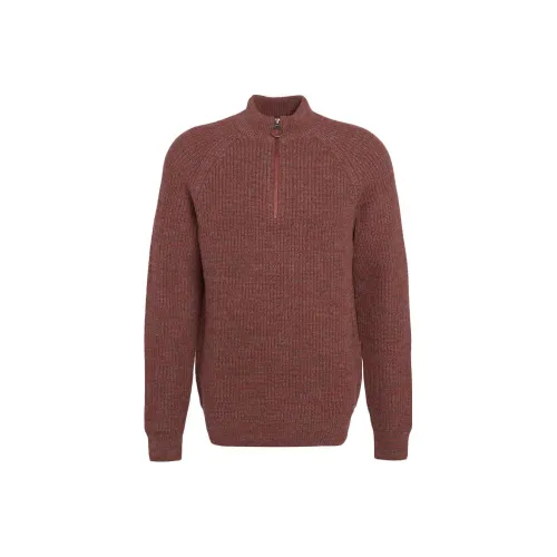 BARBOUR Horseford Полузастежка JUMPER Свитер Мужской Корица