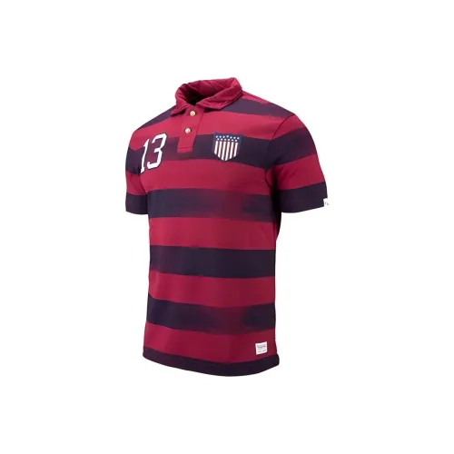 Мужское поло Nike красное и черное