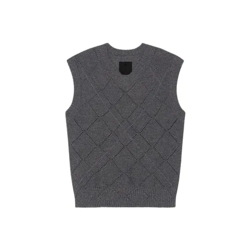 Givenchy Cropped Sweater из шерсти мужской средний серый