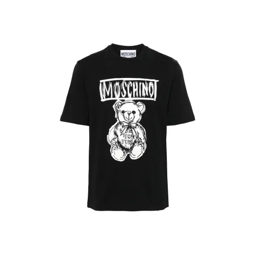 MOSCHINO Мужские черные T-рубашки