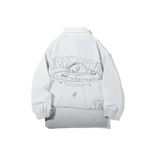 FireMonkey Loose Fit Jacket Unisex White