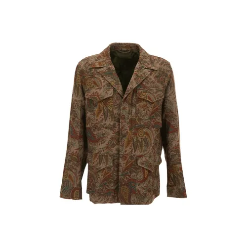 ETRO Коричневые Мужские Куртки