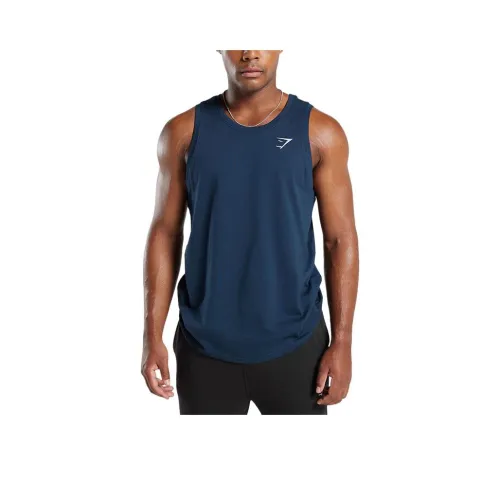 GYMSHARK Crest Топ без рукавов Мужской Морской синий