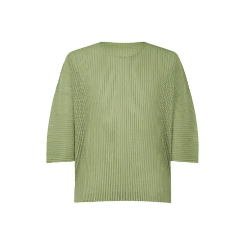 Homme Plissé Issey Miyake Зеленая Мужская Рубашка T