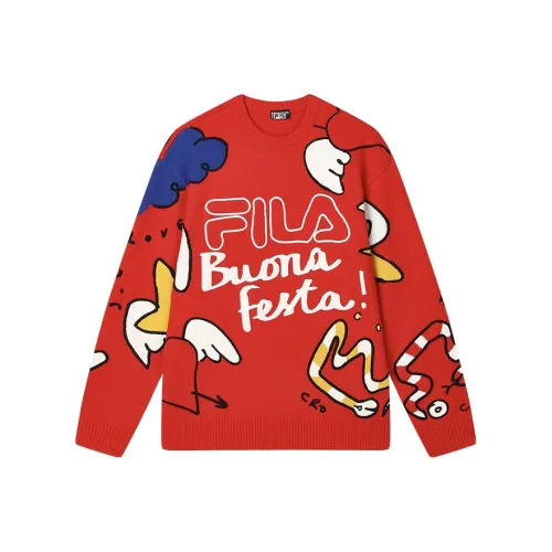 FILA ORIGINALE Легендарный красный Унисекс Свитеры
