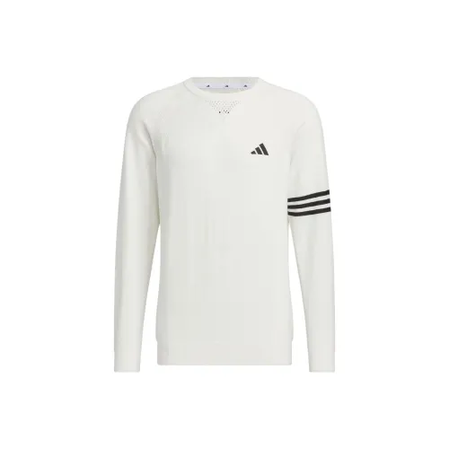 Adidas Long Sleeve Пуловер Свитер Мужской Белый