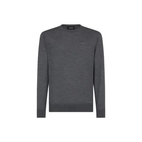 DSQUARED 2 D2 KNIT Crewneck Пуловер Свитер Мужской Серый
