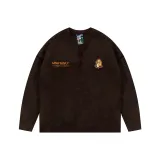Brown Campfire Милый Призрак В-образный вырез Свитер