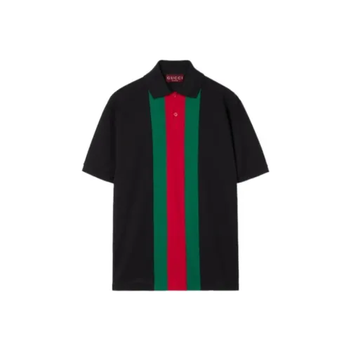 GUCCI Мужская поло рубашка черного цвета