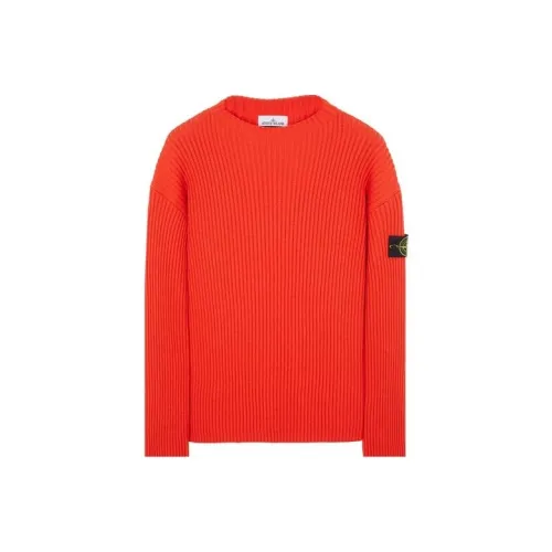 STONE ISLAND Воротник-труба KNIT Свитер Мужской Лобстер Красный