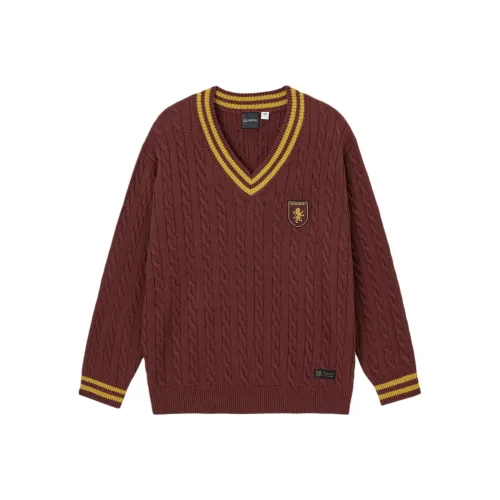 GU Harry Potter Collaboration Мужские бургундские свитеры