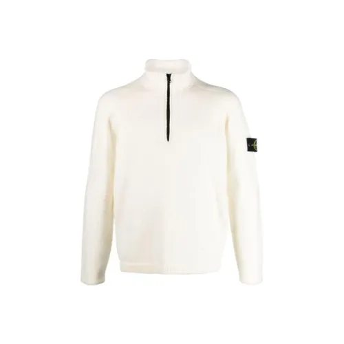 STONE ISLAND Белый Мужской Трикотаж