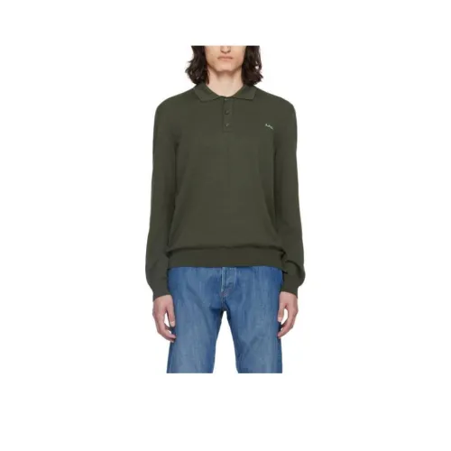 A.P.C Зеленая Мужская Рубашка Поло