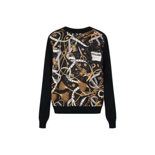 MOSCHINO Sartorial Принт Шерсть JUMPER Свитер Мужской Черный