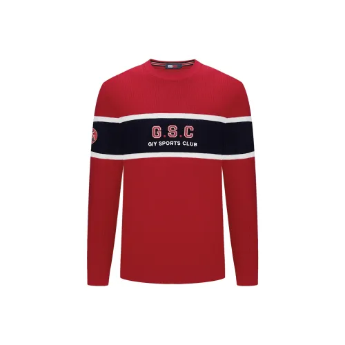 GY Goldlion Red Men's Sweaters GY Goldlion Красные Мужские Свитера