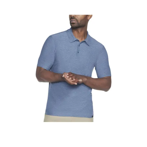 Skechers GO DRI All Day Поло Мужское Синий Серый