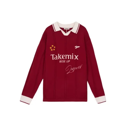 TAKEMIX Red Unisex Свитеры