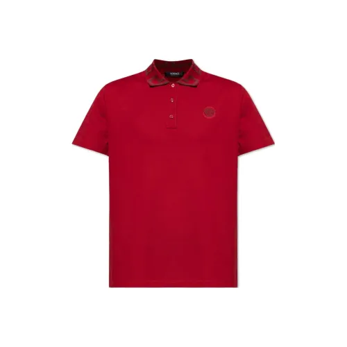 VERSACE Мужская поло рубашка красного цвета