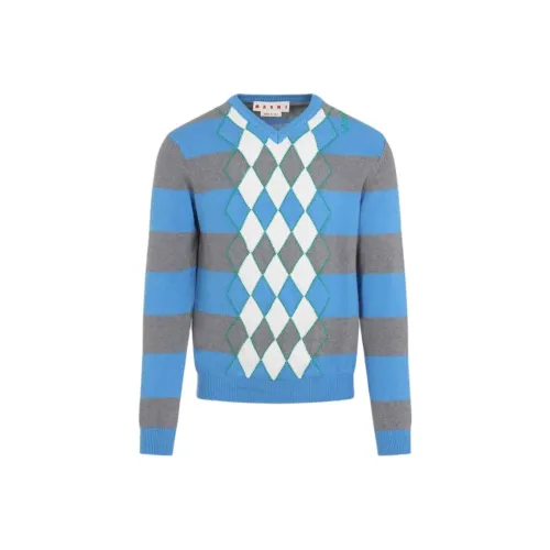 Marni Небесно-голубой Мужские Свитера