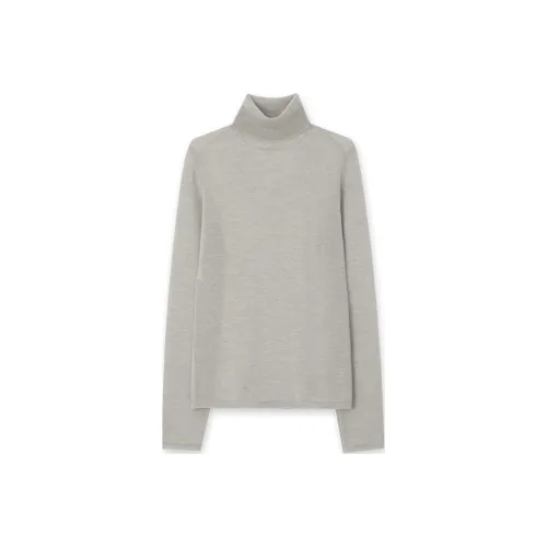 KIMHEKIM FW24 Turtle Neck Sweater Unisex LIGHT MELANGE GREY Светлый Меланжевый Серый